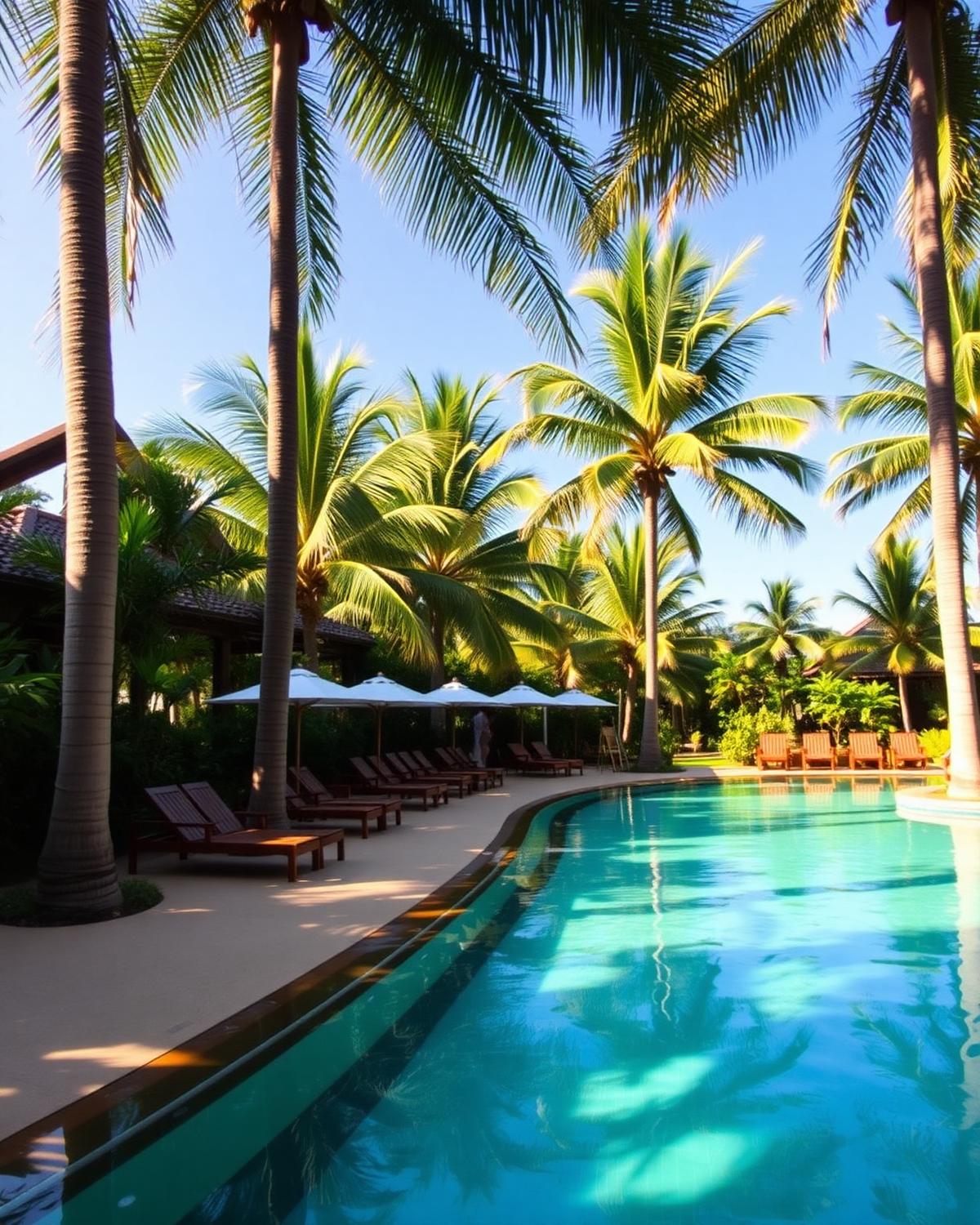 Poolside palms